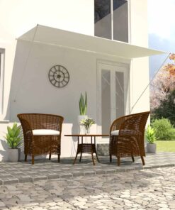 vidaXL Luifel uittrekbaar 300x150 cm crème