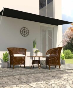 vidaXL Luifel uittrekbaar 400x150 cm antraciet