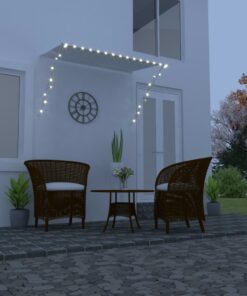 vidaXL Luifel uittrekbaar met LED 200x150 cm crème