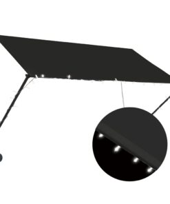 vidaXL Luifel uittrekbaar met LED 250x150 cm antraciet
