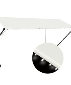 vidaXL Luifel uittrekbaar met LED 300x150 cm crème
