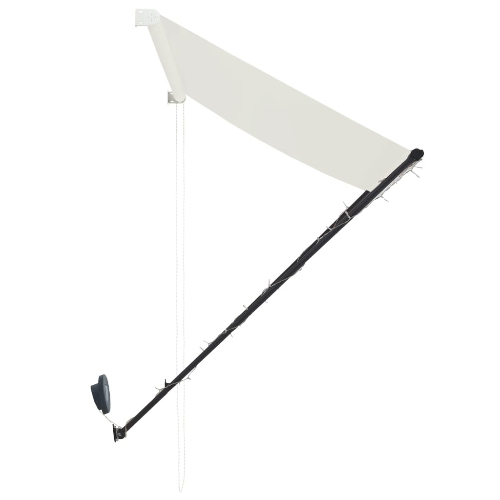 vidaXL Luifel uittrekbaar met LED 300x150 cm crème - Image 6