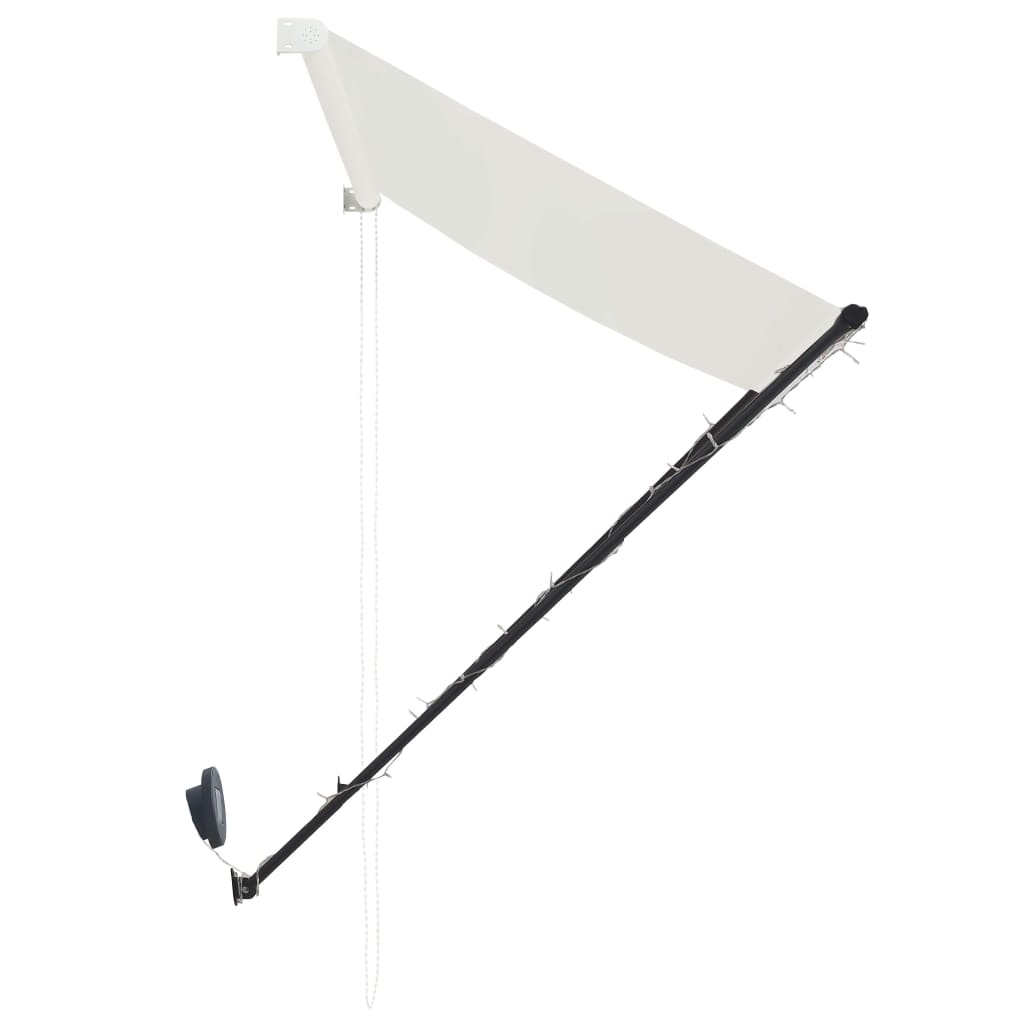 vidaXL Luifel uittrekbaar met LED 350x150 cm crème - Image 6