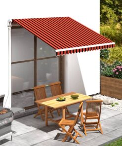 vidaXL Luifeldoek 300x250 cm canvas oranje en bruin