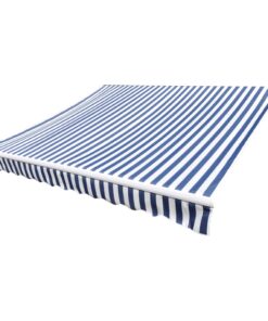 vidaXL Luifeldoek 350x250 cm canvas blauw en wit