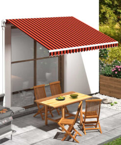 vidaXL Luifeldoek 350x250 cm canvas oranje en bruin