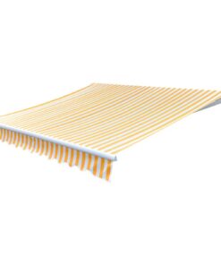 vidaXL Luifeldoek 350x250 cm canvas oranje en wit