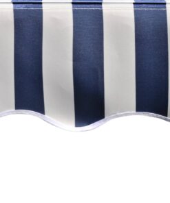 5 m canvas blauw en wit