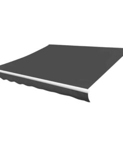 vidaXL Luifeldoek 400x300 cm canvas antraciet