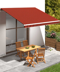 vidaXL Luifeldoek 400x300 cm canvas oranje en bruin