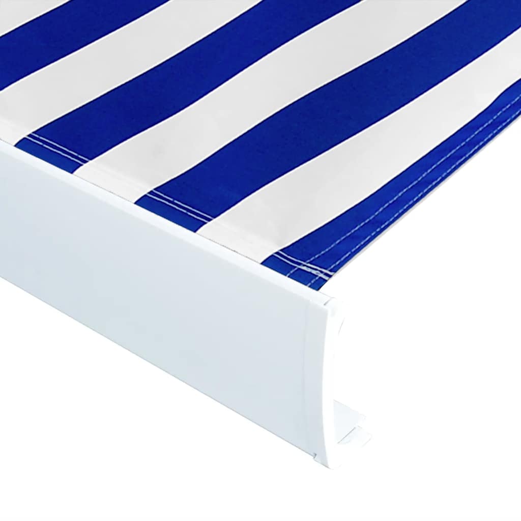 vidaXL Luifeldoek 450x300 cm canvas blauw en wit