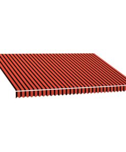 vidaXL Luifeldoek 450x300 cm canvas oranje en bruin