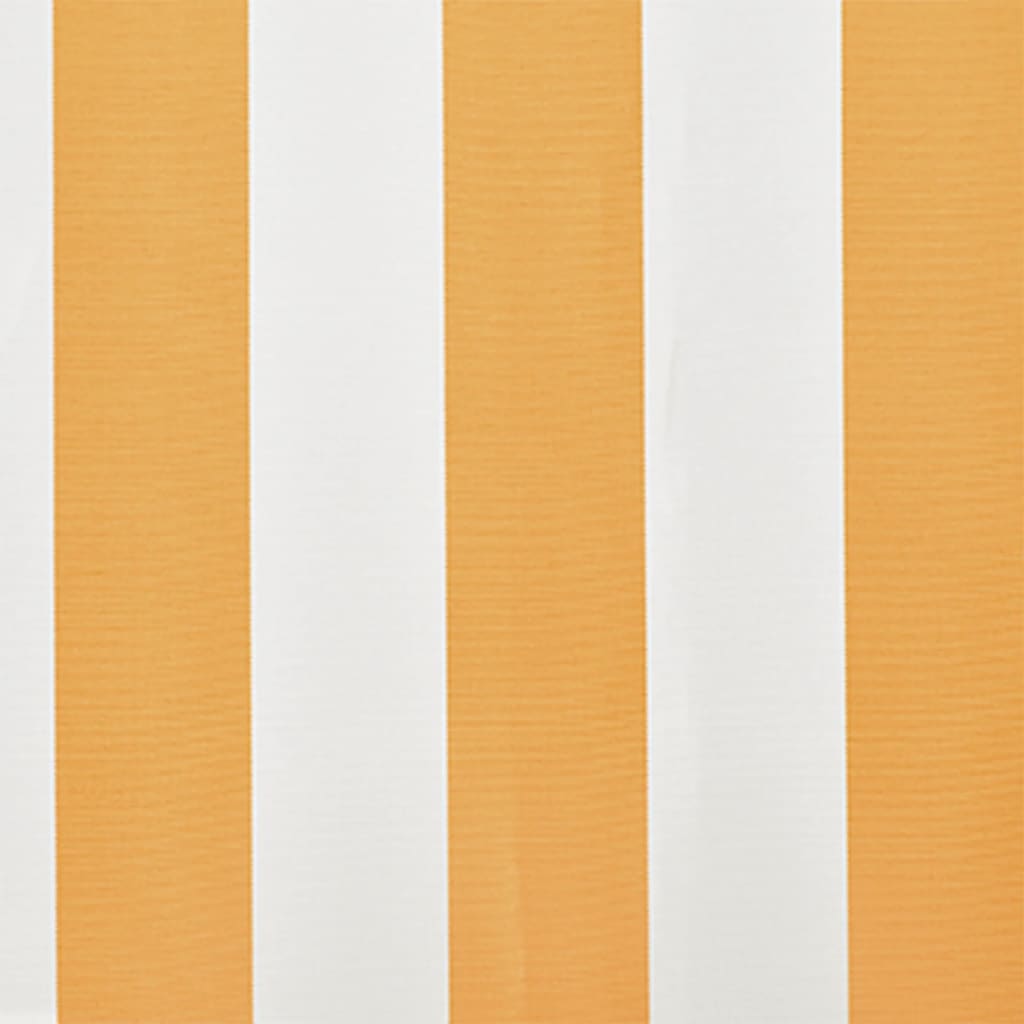 vidaXL Luifeldoek 4x3 m canvas zonnebloemgeel en wit - Image 4
