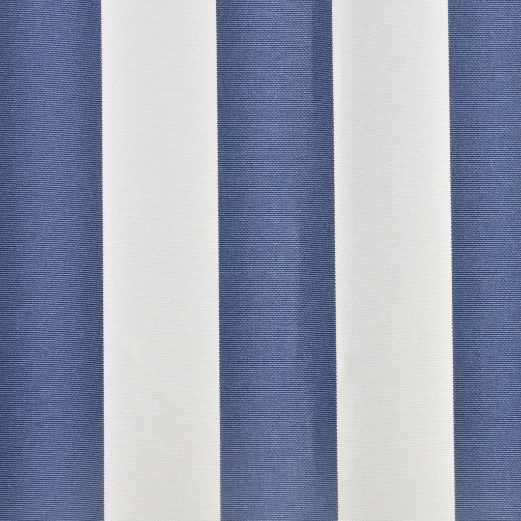 vidaXL Luifeldoek 500x300 cm canvas blauw en wit - Image 3