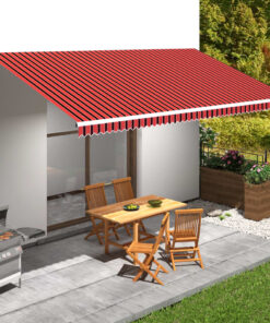 vidaXL Luifeldoek 600x300 cm canvas oranje en bruin