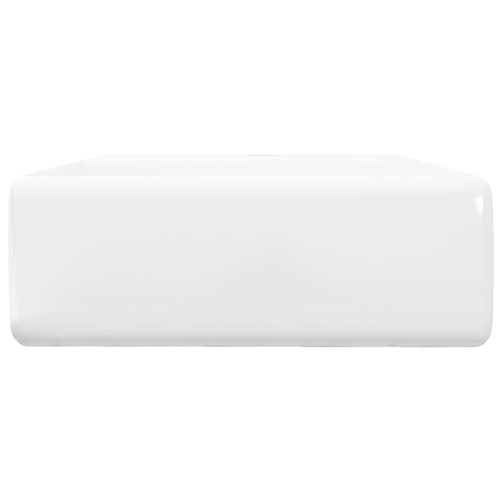 vidaXL Luxe wastafel met overloop en kraangat vierkant keramiek 41x41 cm - Image 5