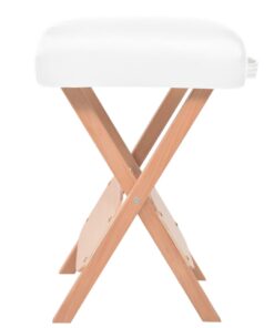 vidaXL Massagekruk met 12 cm dikke zitting inklapbaar wit