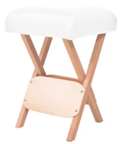 vidaXL Massagekruk met 12 cm dikke zitting inklapbaar wit