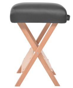 vidaXL Massagekruk met 12 cm dikke zitting inklapbaar zwart