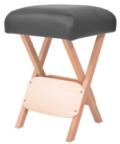 vidaXL Massagekruk met 12 cm dikke zitting inklapbaar zwart