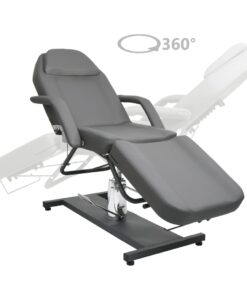 vidaXL Massagetafel 180x62x(87-112) cm grijs