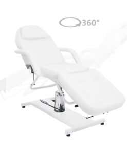 vidaXL Massagetafel 180x62x(87-112) cm wit