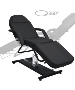 vidaXL Massagetafel 180x62x(87-112) cm zwart