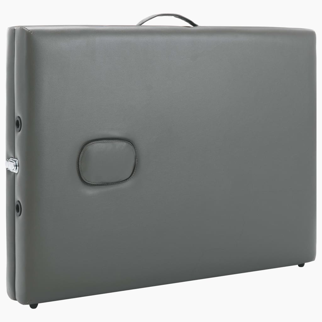 vidaXL Massagetafel met 2 zones 186x68 cm houten frame antraciet - Image 6