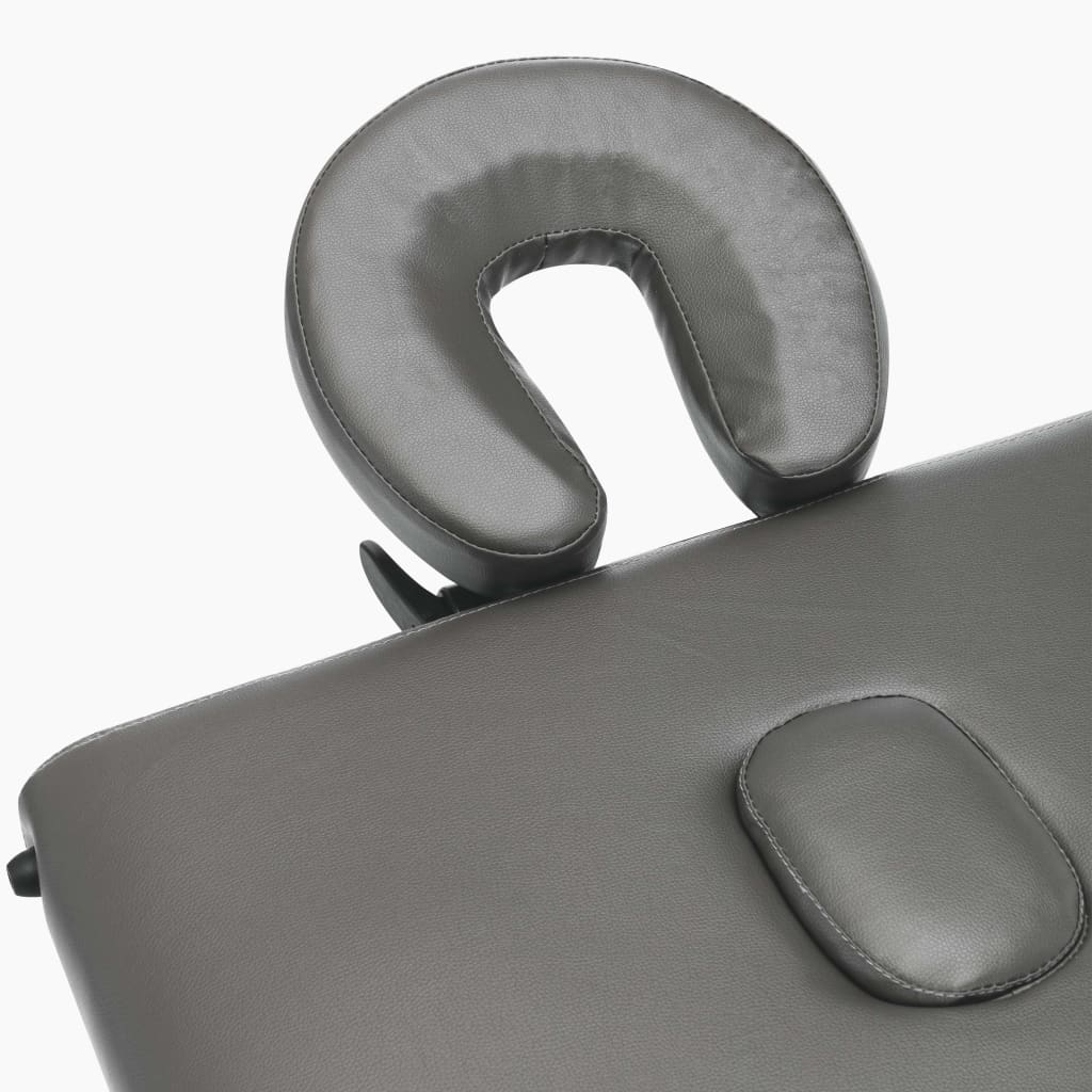 vidaXL Massagetafel met 2 zones 186x68 cm houten frame antraciet - Image 7