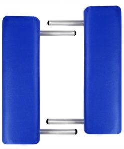 vidaXL Massagetafel met 2 zones inklapbaar aluminum frame blauw
