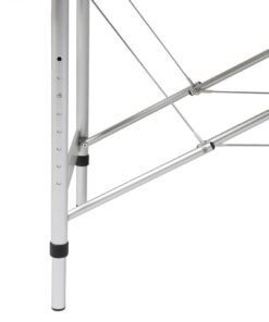 vidaXL Massagetafel met 2 zones inklapbaar aluminum frame zwart