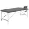 vidaXL Massagetafel met 3 zones 186x68 cm aluminium frame antraciet