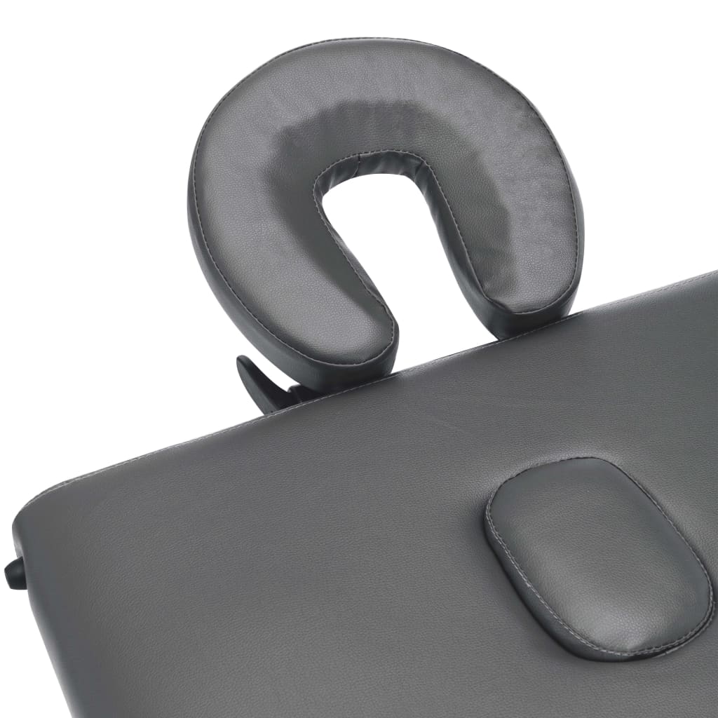 vidaXL Massagetafel met 3 zones 186x68 cm houten frame antraciet - Image 6