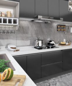 vidaXL Meubelfolie zelfklevend 500x90 cm PVC zwart