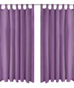 vidaXL Micro-satijnen gordijnen met lussen 140x225 cm lila 2 st