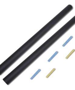 vidaXL Muursticker krijtbord 2 rollen met krijtjes 0