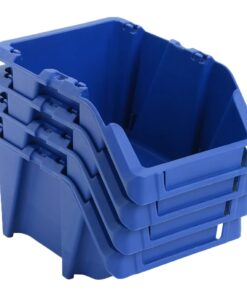 vidaXL Opbergbakken stapelbaar 103x165x76 mm blauw 250 st