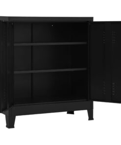 vidaXL Opbergkast industrieel 90x40x100 cm staal zwart