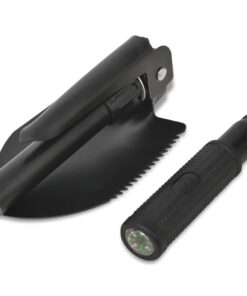 vidaXL Opvouwbare schep koolstofstaal zwart