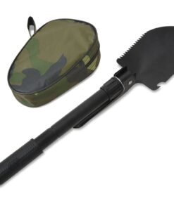 vidaXL Opvouwbare schep koolstofstaal zwart