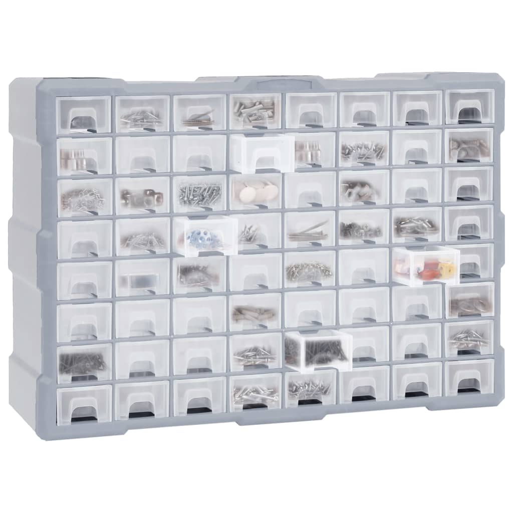 vidaXL Organiser met 64 lades 52x16x37,5 cm - Afbeelding 6