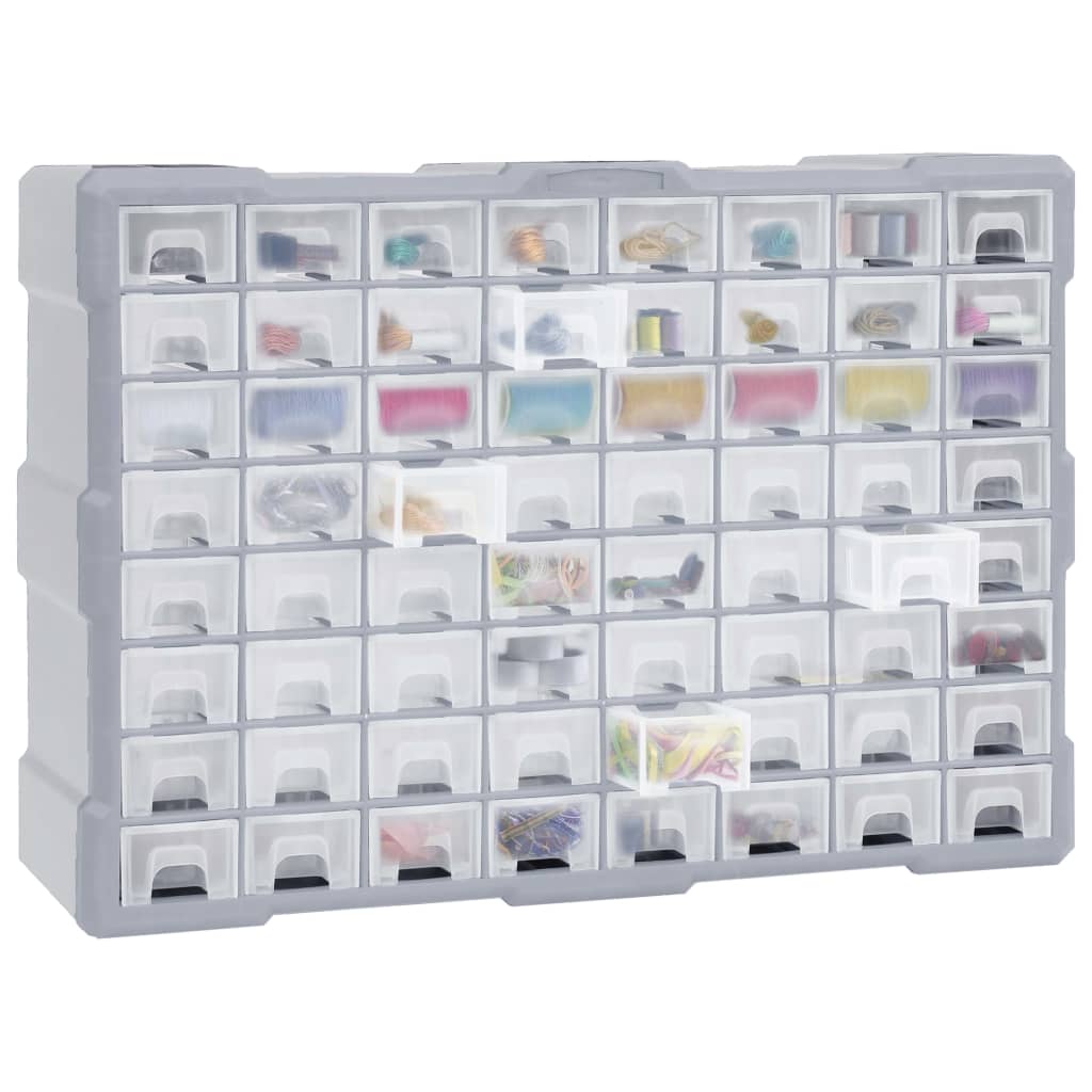 vidaXL Organiser met 64 lades 52x16x37,5 cm - Afbeelding 7