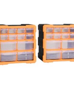 vidaXL Organisers met 12 lades 2 st 26