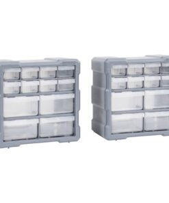 vidaXL Organisers met 12 lades 2 st 26