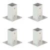 vidaXL Paalankers 4 st 71 mm gegalvaniseerd metaal
