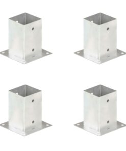 vidaXL Paalankers 4 st 91 mm gegalvaniseerd metaal