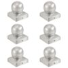 vidaXL Paalkappen 6 st bol 71x71 mm gegalvaniseerd metaal