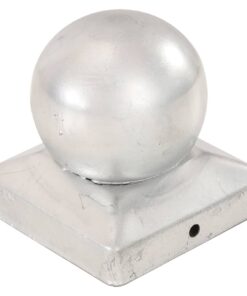 vidaXL Paalkappen 6 st bol 91x91 mm gegalvaniseerd metaal