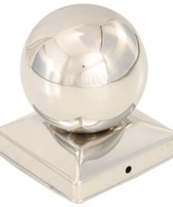 vidaXL Paalkappen 6 st bol 91x91 mm roestvrij staal