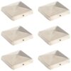 vidaXL Paalkappen 6 st piramide 101x101 mm roestvrij staal
